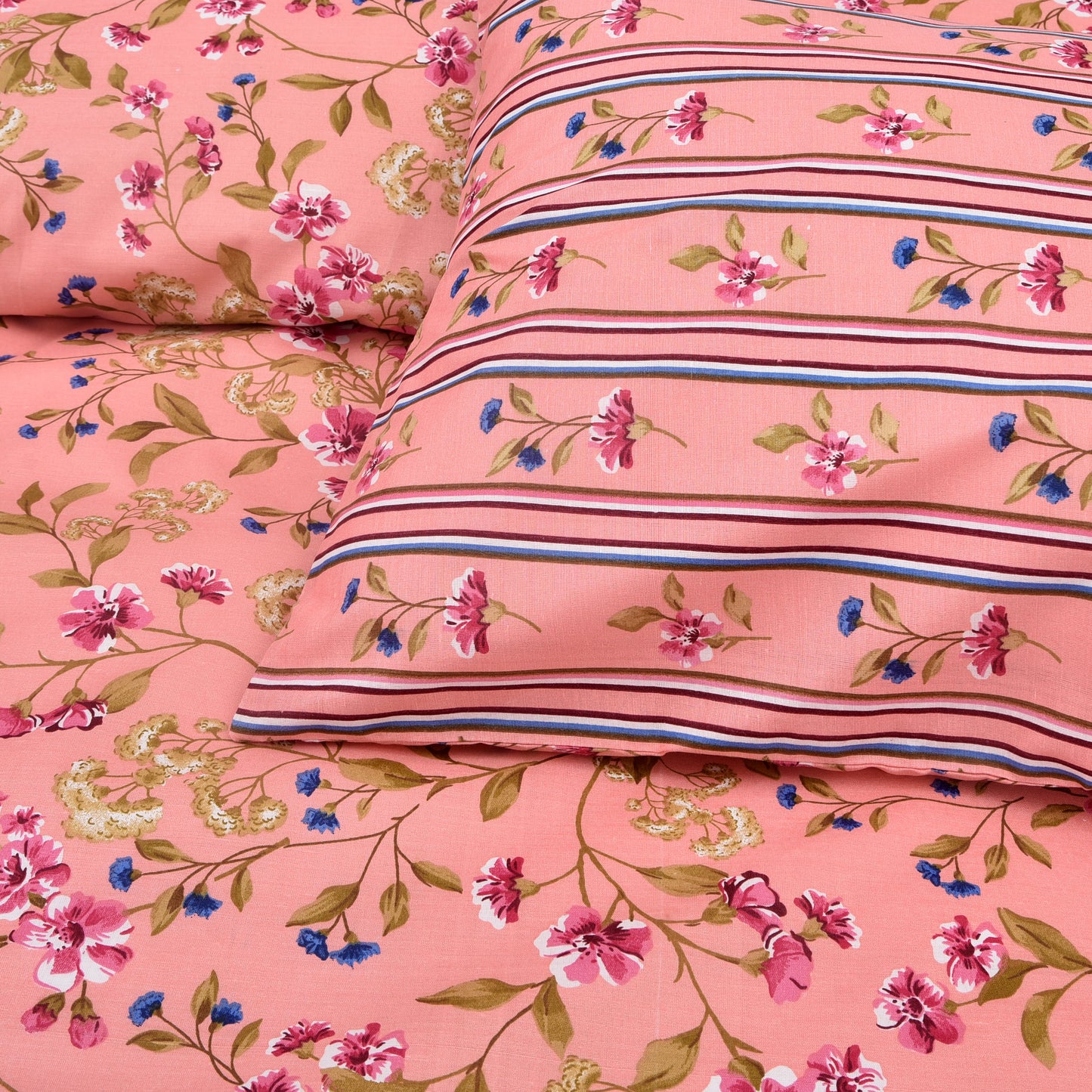 Blush Bloom Floral Bedsheet Set – Soft Pink Printed Bedding
